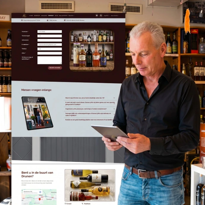 De opdracht: één systeem voor twee slijterijen, webshop, kassa en verhuur
