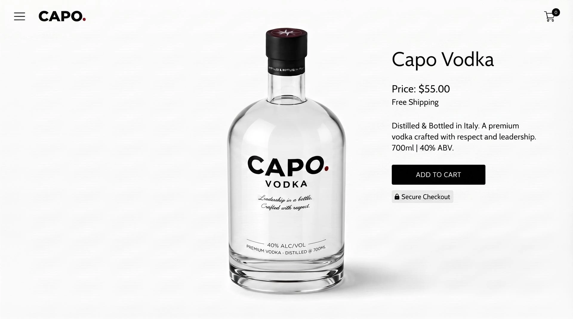 Marketingondersteuning voor de lancering van Capo Vodka