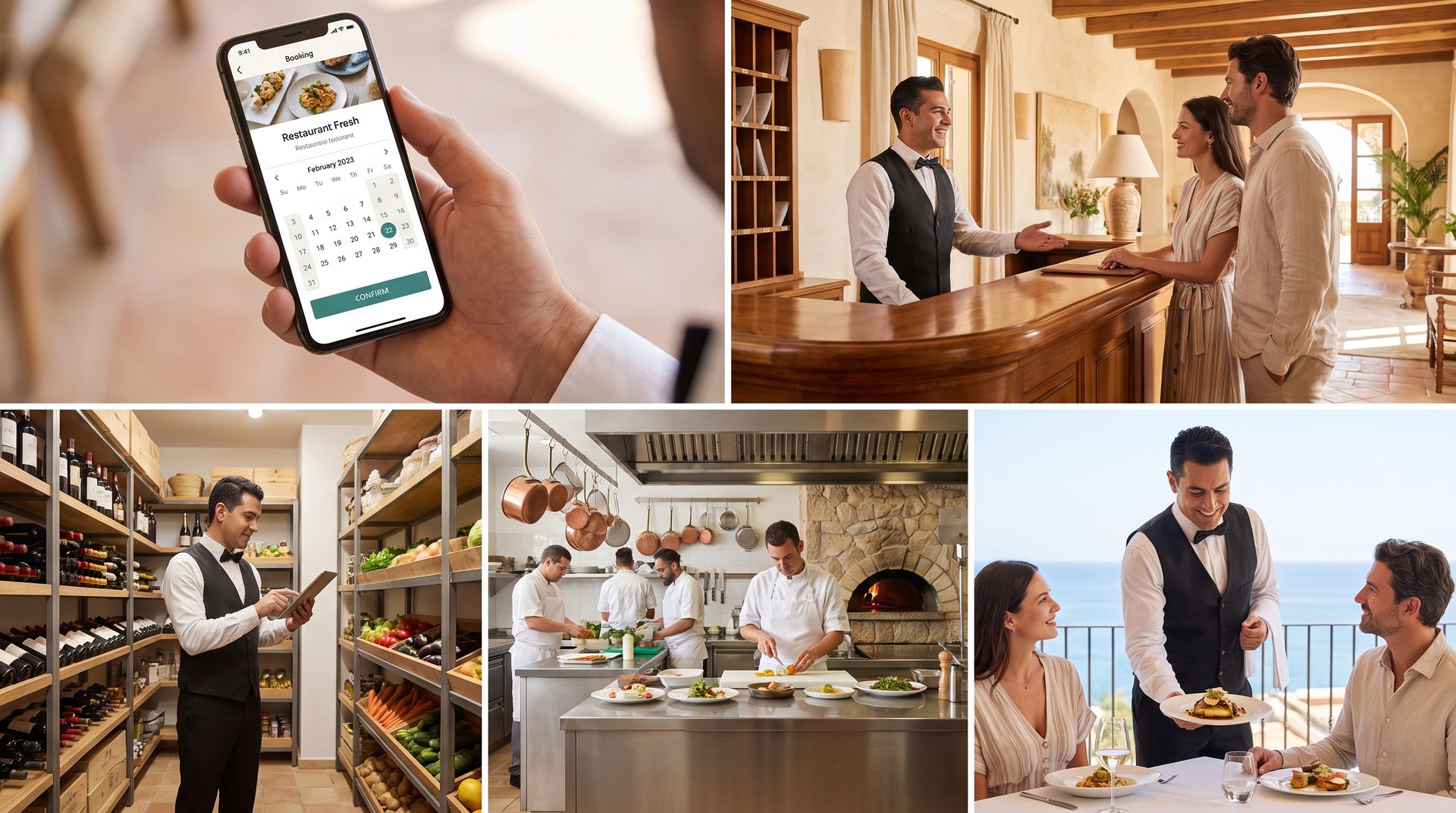 Odoo restaurant POS for businesses with table service, course structure, and online reservations.