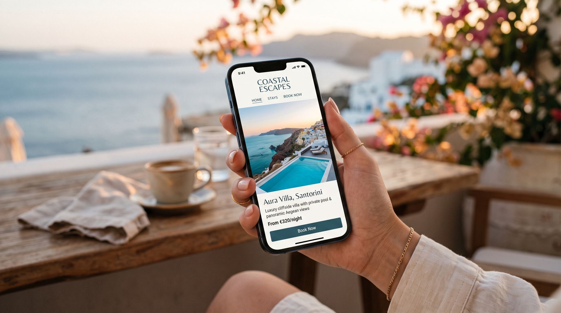 Eenvoudig mobiel boeken van een vakantiehuis op een smartphone