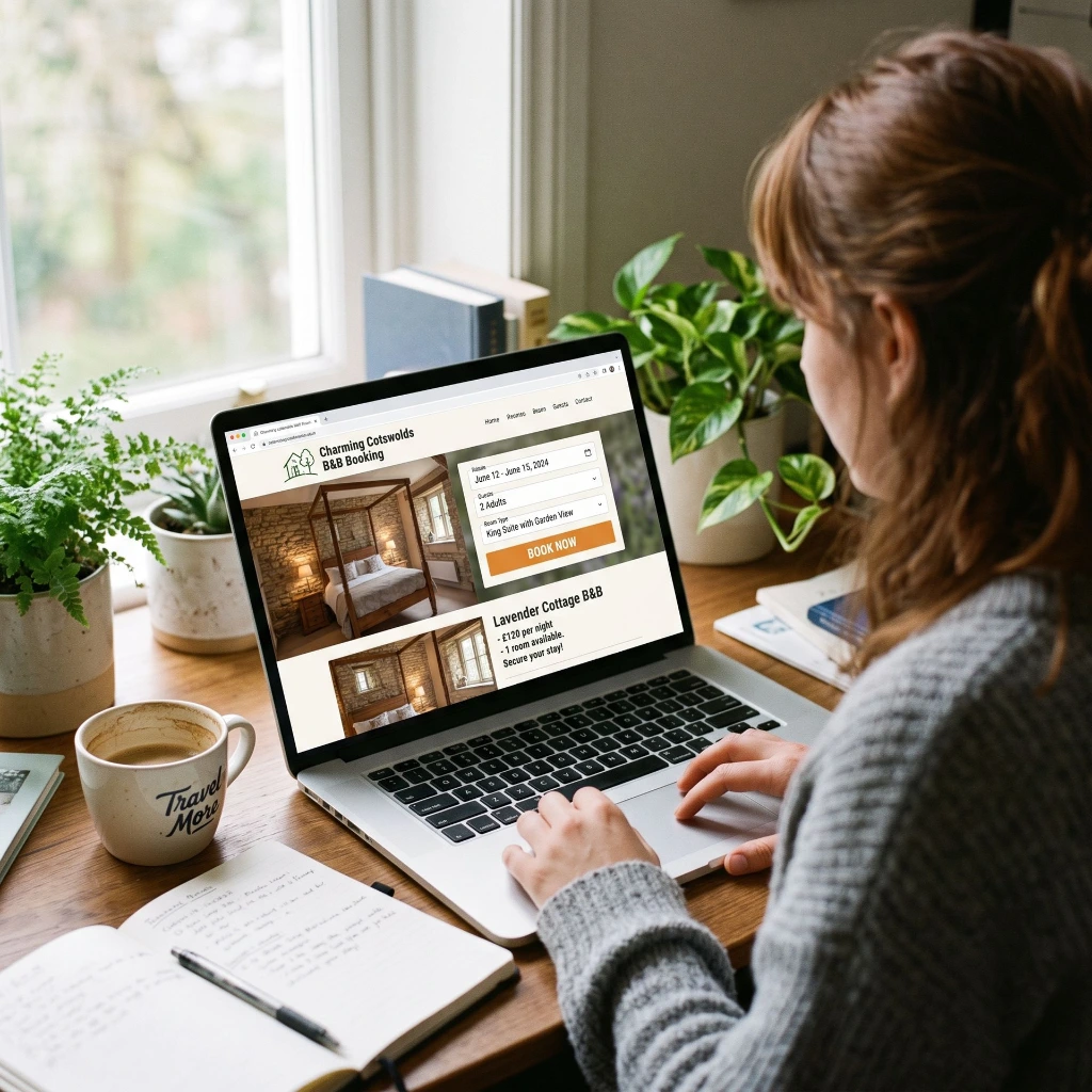 Gast boekt rechtstreeks een B&B via de Odoo website van Newconomie