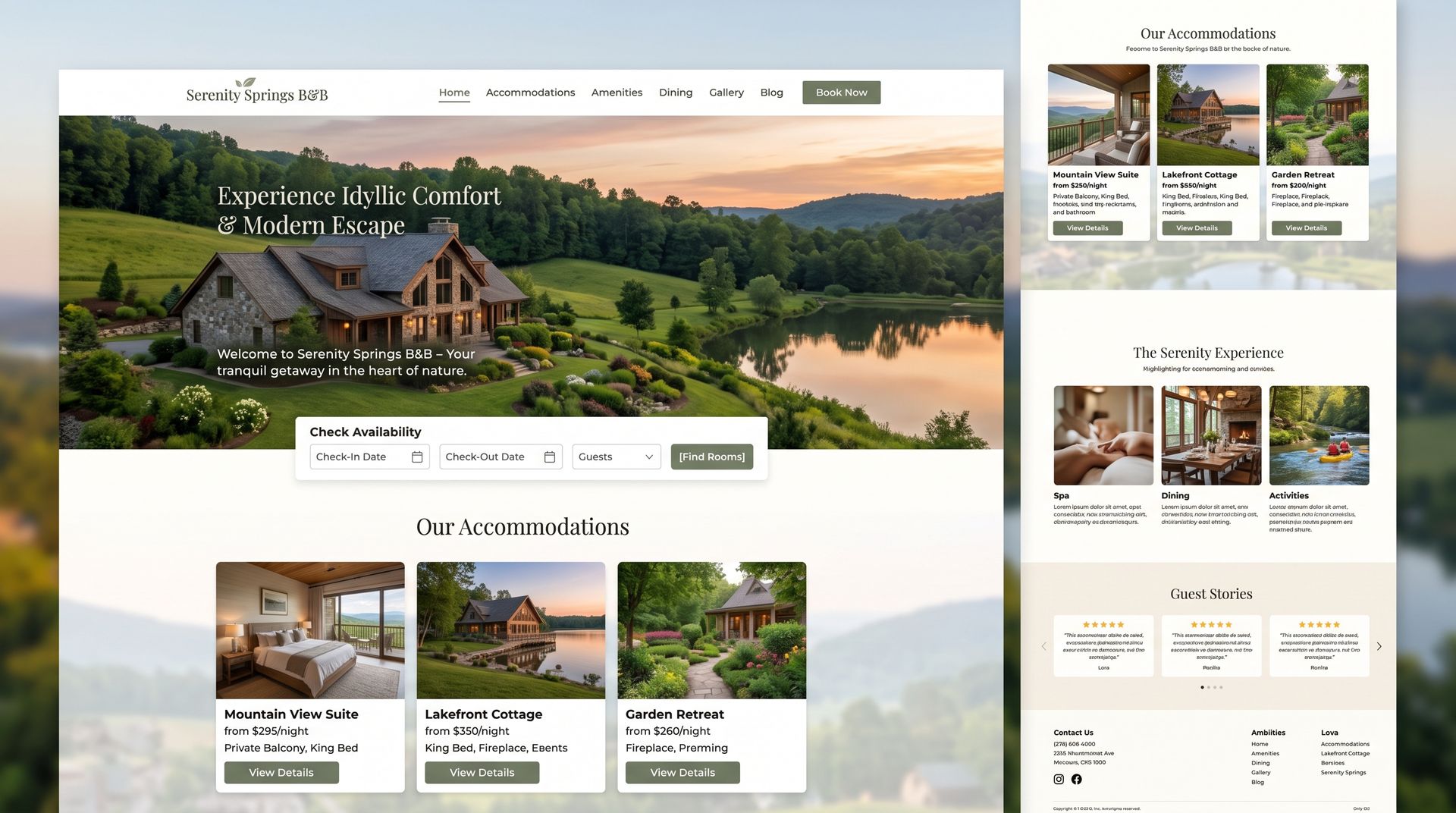 Vernieuwde B&B website ontworpen door Newconomie voor betere online conversie
