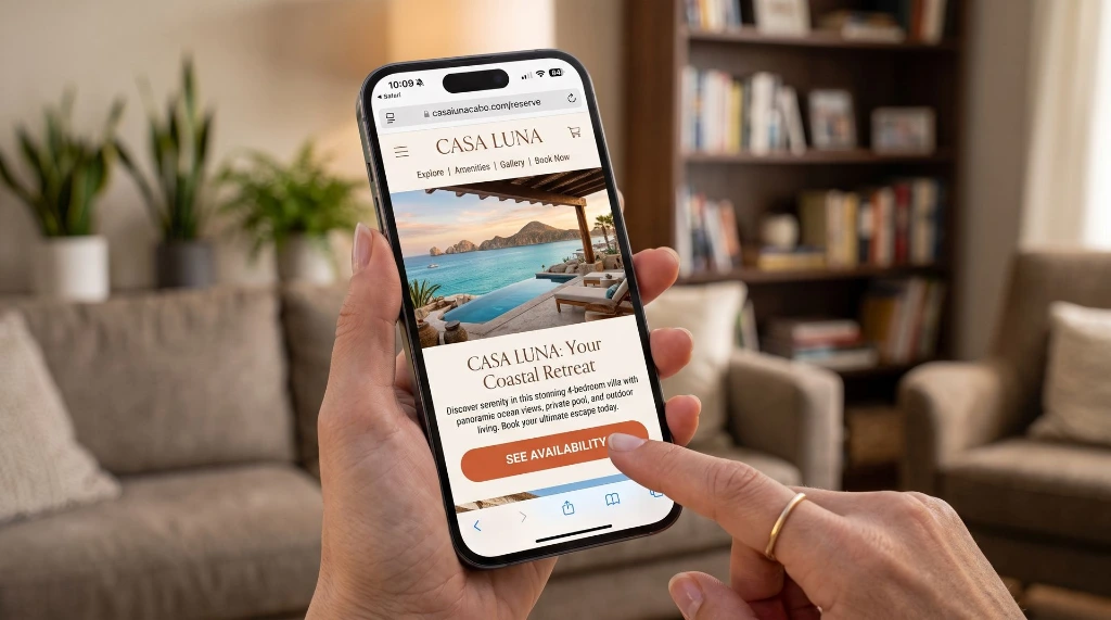 Mobiele boekingsknop voor vakantiewoning via Odoo door Newconomie