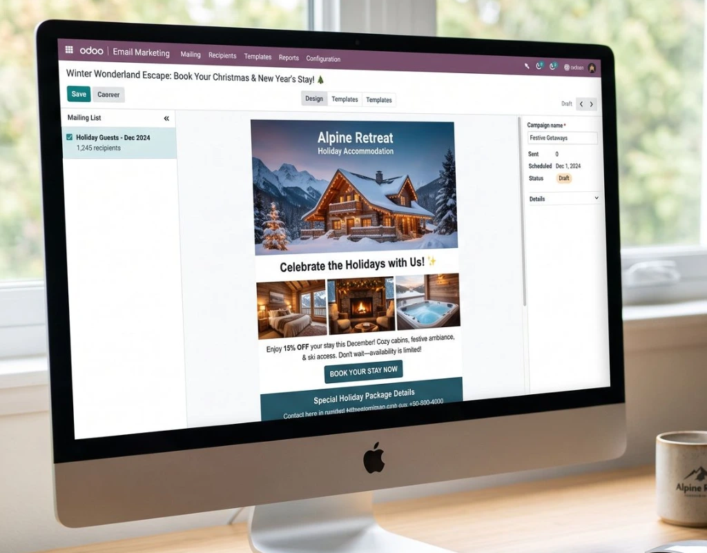 Odoo beheersysteem voor accommodatiewebsites door Newconomie