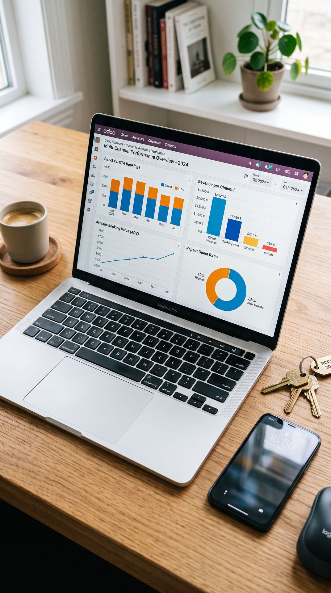 Odoo dashboard voor kanaalmix en omzetrapportage via Newconomie