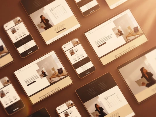Modern responsive webdesign getoond op een computerbeeldscherm en smartphone - Website ontwikkeling