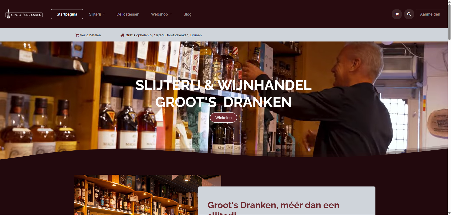 Groots Dranken-case: winkel, webshop en online klantreis verbinden Winkel webshop en SEO verbinden door Newconomie voor Groots Dranken