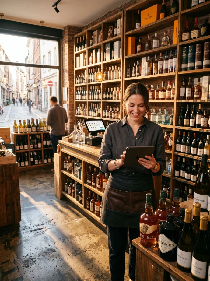 Voorraadbeheer en kassasysteem in een moderne slijterij en winkel met Odoo