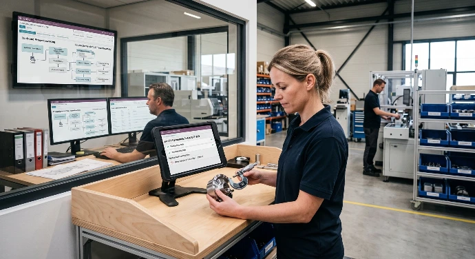 Odoo MRP productie-interface en kwaliteitsregistratie via Newconomie